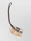 Miu Miu Lamb Leather Mini Skirt Keychain In Orange