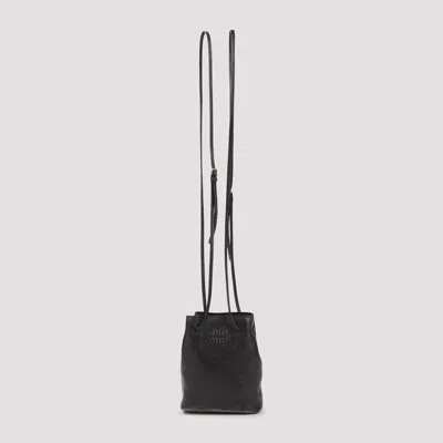 Miu Miu Lamb Leather Pouch In Brown