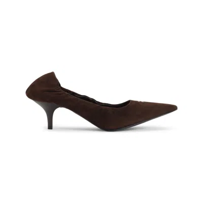 Miu Miu Lamb Leather Pumps In Brown