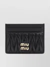 Shop Miu Miu Lamb Leather Quilted Cardholder