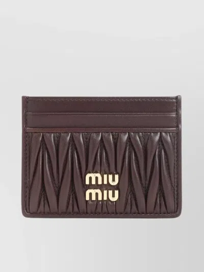 Miu Miu Lamb Leather Quilted Cardholder