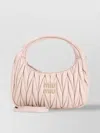 Miu Miu Lamb Leather Quilted Shoulder Bag In Pink