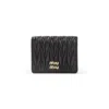 Miu Miu Lamb Leather Wallet In Black