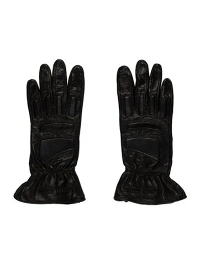 Pre-owned Miu Miu Lambskin Gloves In Black