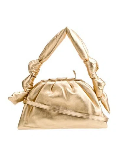 Pre-owned Miu Miu Lambskin Shoulder Bag In Neutral