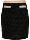 Miu Miu Lamé Knitted Miniskirt In Schwarz