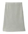 Miu Miu Ribbed-knit Flared Skirt In Gray