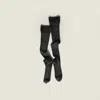 Miu Miu Lamé Viscose Socks In Black