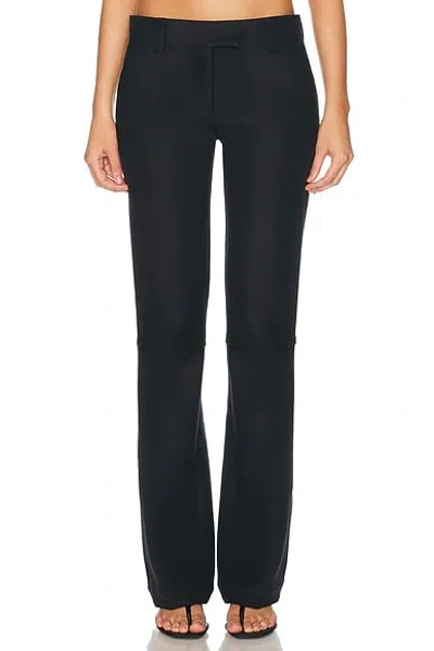 Miu Miu Lana Double Cerata Pant In Black