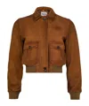 Miu Miu Lapel Long-sleeved Casual Jacket In Brown