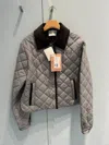 Miu Miu Lapel Plaid Jacket In Gray