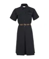 Miu Miu Mc Panama Night Blue Dress With Pockets In Blue
