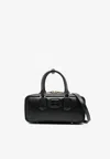 Miu Miu Large Arcadie Leather Top Handle Bag In Black