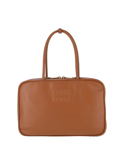 Miu Miu Large Handbag "beau" In Brown