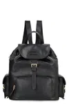 Miu Miu Large Leather Backpack In Black