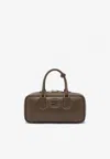 Miu Miu Arcadie Leather Bag In Brown