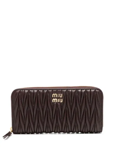 Miu Miu Large Matelassé Leather Wallet