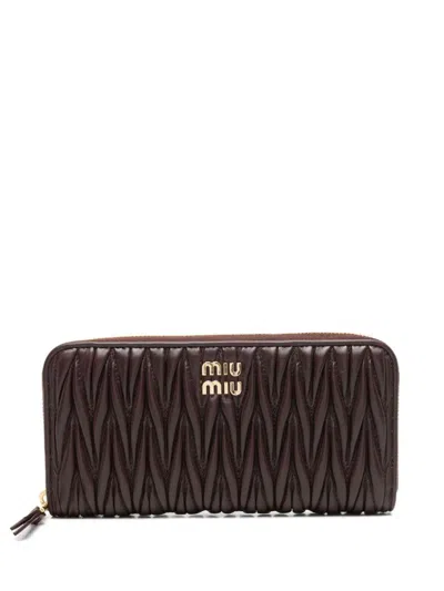 MIU MIU MIU MIU LARGE MATELASSÉ LEATHER WALLET