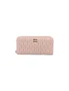Miu Miu Large Zip Wallet In Pink