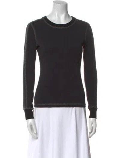 Pre-owned Miu Miu Late 2000's - Early 2010's Crew Neck Sweatshirt In Black