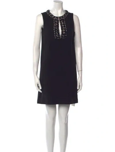 Pre-owned Miu Miu Late 2000's - Early 2010's Mini Dress In Black