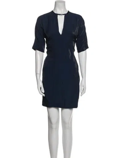 Pre-owned Miu Miu Late 2000's - Early 2010's Mini Dress In Blue