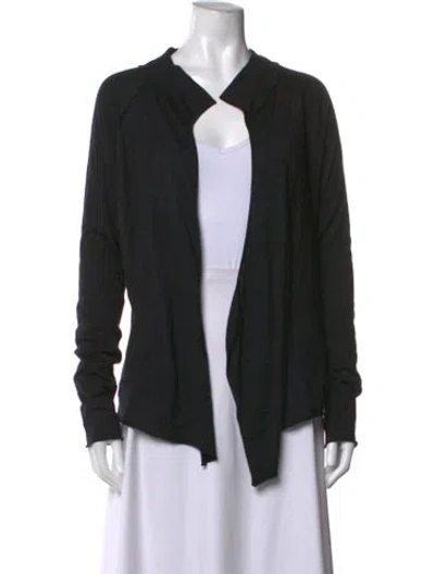Pre-owned Miu Miu Late 2000's - Early 2010's Open Front Sweater In Black