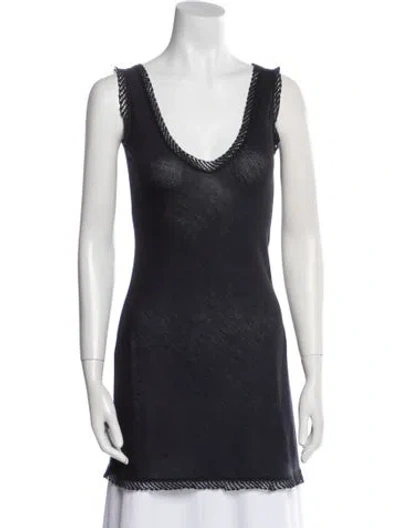 Pre-owned Miu Miu Late 2000's - Early 2010's Wool Tunic In Blue