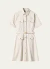 Miu Miu Hemdkleid Mit Logo-patch In F0a08 Calce