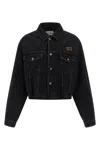 Miu Miu Long Sleeve Casual Denim Jacket In Blue