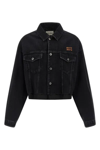 MIU MIU LAYERED DENIM JACKET