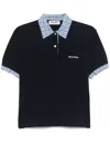 Miu Miu Poloshirt Im Layering-look In Blau