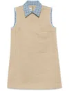 Miu Miu Minikleid Im Layering-look In Nude