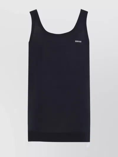 MIU MIU LAYERED SILK MINI DRESS