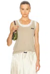 Miu Miu Layered Tank Top In Multi