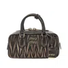 Miu Miu Ld-finished Leather Small 'arcadie' Bag In Brown