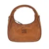 Miu Miu Ld-look Leather Miu Wander Bag In Brown