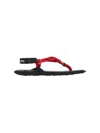 Miu Miu Nastro Cross Rope Grip-strap Sandals In Red