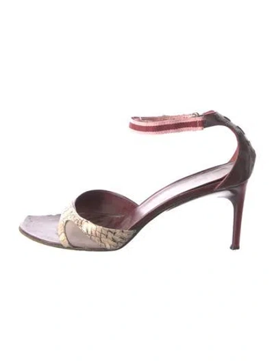 Pre-owned Miu Miu Leather Animal Print D'orsay Pumps