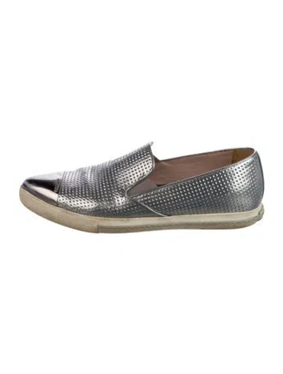 Pre-owned Miu Miu Leather Animal Print Loafers