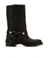 MIU MIU LEATHER ANKLE BOOTS