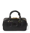 Miu Miu Womens Nero Arcadie Leather Top Handle Bag In Black