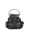 Miu Miu Leather Backpack In Black