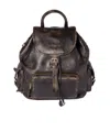 Miu Miu Leather Backpack In Brown