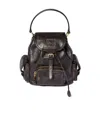 Miu Miu Leather Backpack In Brown