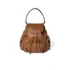Miu Miu Leather Backpack In Brown