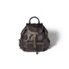 Miu Miu Leather Backpack In Brown