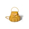 Miu Miu Leather Backpack In Brown