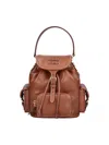 Miu Miu Leather Backpack In Brown