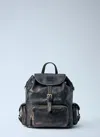 Miu Miu Leather Backpack In Brown